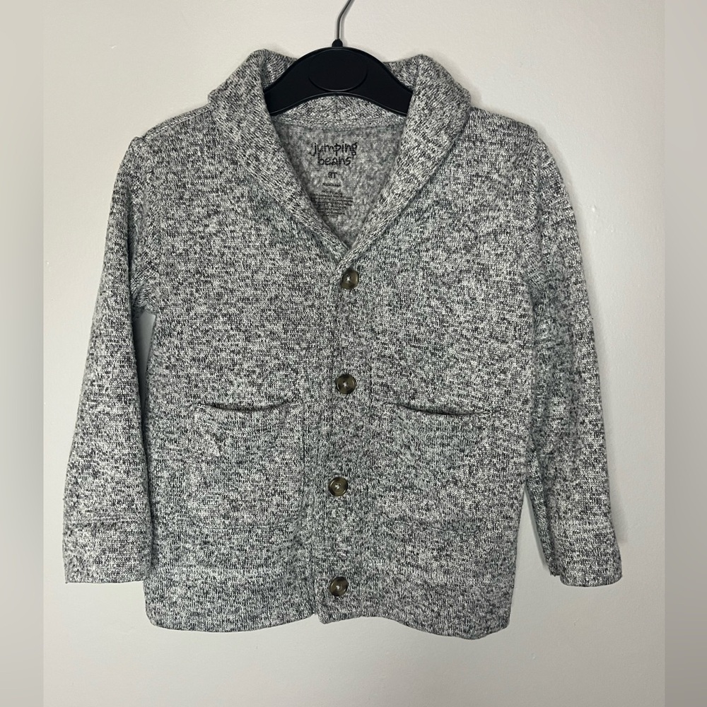 Jumping Beans Gray Button Down Sweater Boys Size 3T